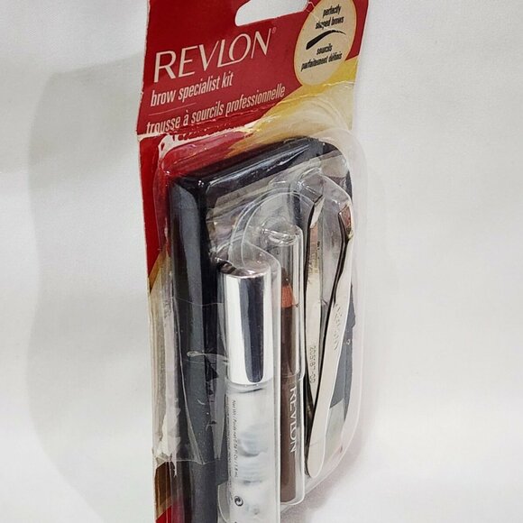 Revlon BROW SPECIALIST KIT 53293 Tweezer Stencils Brown Pencil Gel Eyes Case New - Picture 6 of 10
